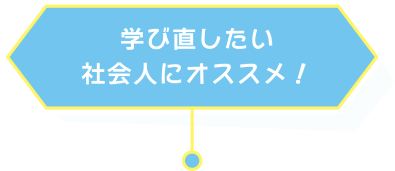 学び直したい社会人にオススメ!